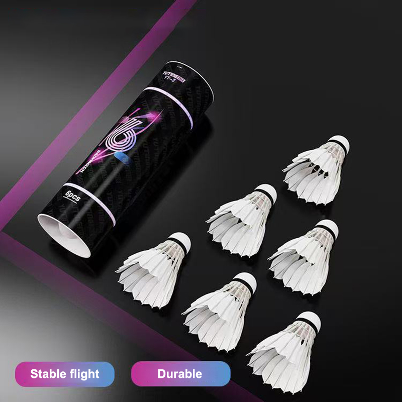 3/6Pcs White Goose Feather Bad - Badminton Fun recension och pris