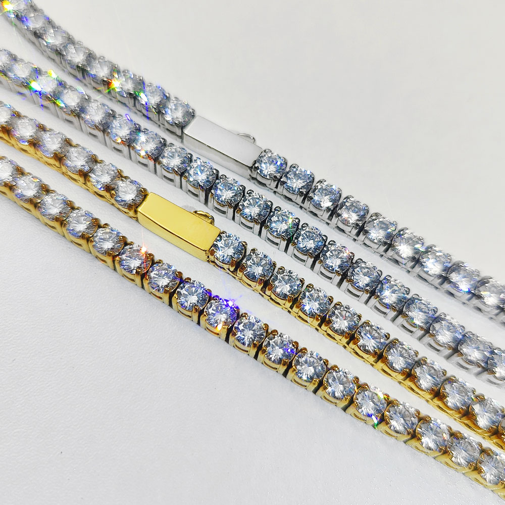 Hip Hop Jewelry 4mm Zircon Cha - Badminton Logo recension och pris