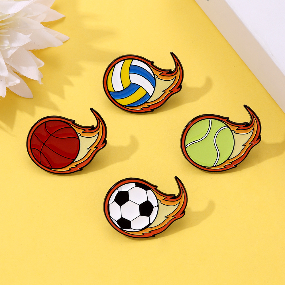New Cute Hot Fire Football Bas - Badminton Logo recension och pris