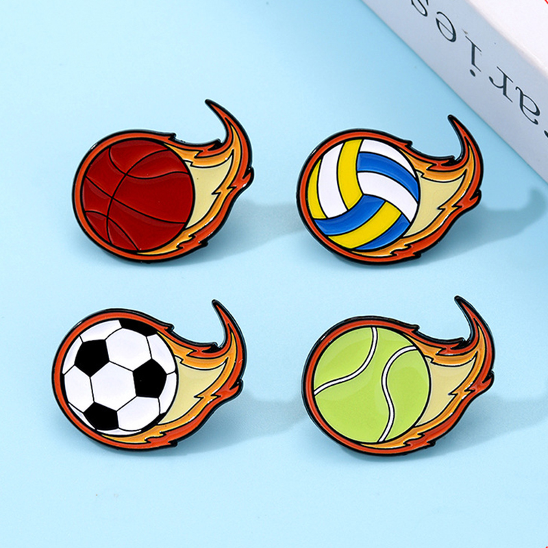 New Cute Hot Fire Football Bas - Badminton Logo recension och pris